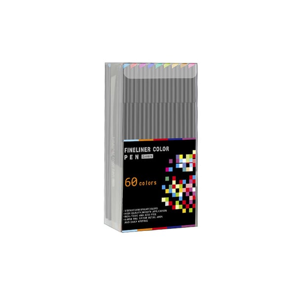 Fineliner Pennsett, Fargede Fine Tip Tegne Penner 60 color set