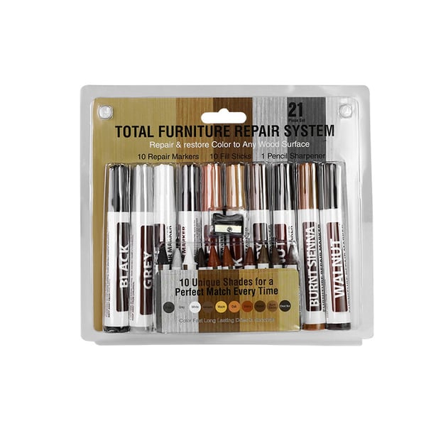 Møbelreparasjonssett - Farge Marker med Voksfargestifter og Blyantspisser 10 colors Møbelreparasjonssett - Farge Marker med Voksfargestifter og Blyantspisser 10 colors