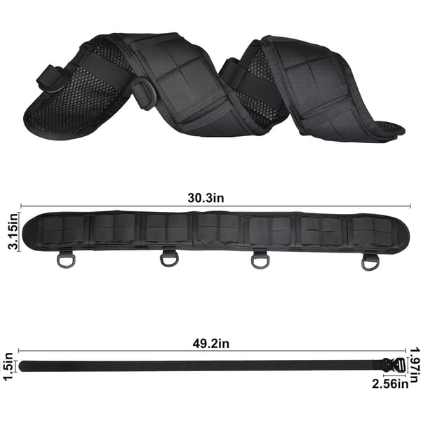 Taktisk nylon bæltetaske Black