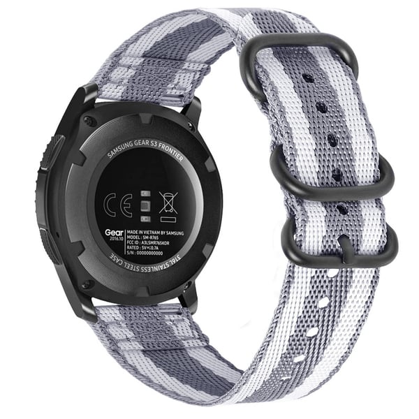 Nylonklokkereim for Samsung Galaxy Watch 4 & Huawei GT 4 Twill gray Model 1
