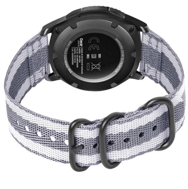 Nylonklokkereim for Samsung Galaxy Watch 4 & Huawei GT 4 Twill gray Model 1