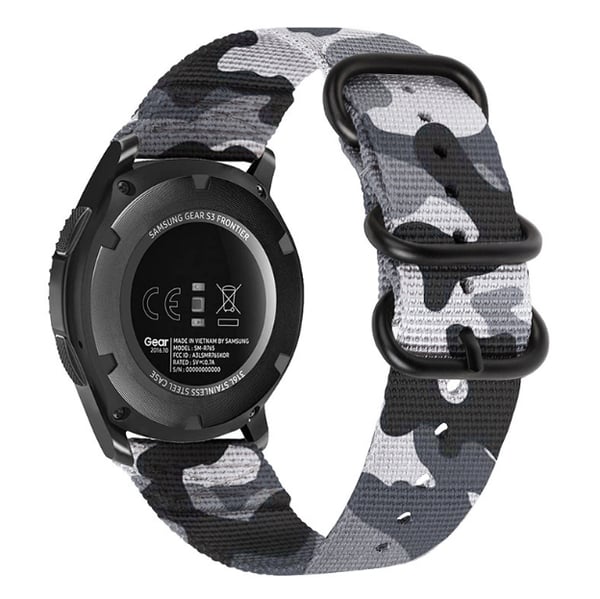 Nylonklokkereim for Samsung Galaxy Watch 4 & Huawei GT 4 Camouflage gray Model 2