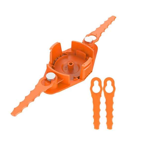 Græsslåmaskine Tilbehørssæt: 1x Knivhoved & 2x Nylonblade - Kompatibel med WORX WG150 2-Pack