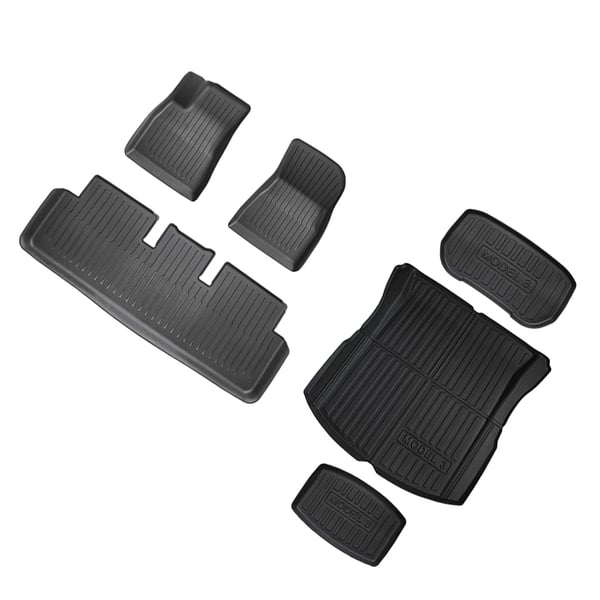 2023-2024 Tesla Model 3 Gulvmatter Sett - TPE Materiale Left Hand Drive