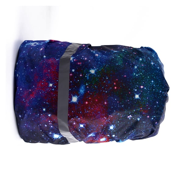 Vedenpitävä reppusadeviitta heijastinnauhalla Black starry sky S