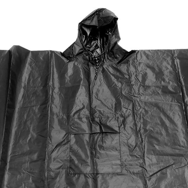 Multifunktionel regnponcho Black