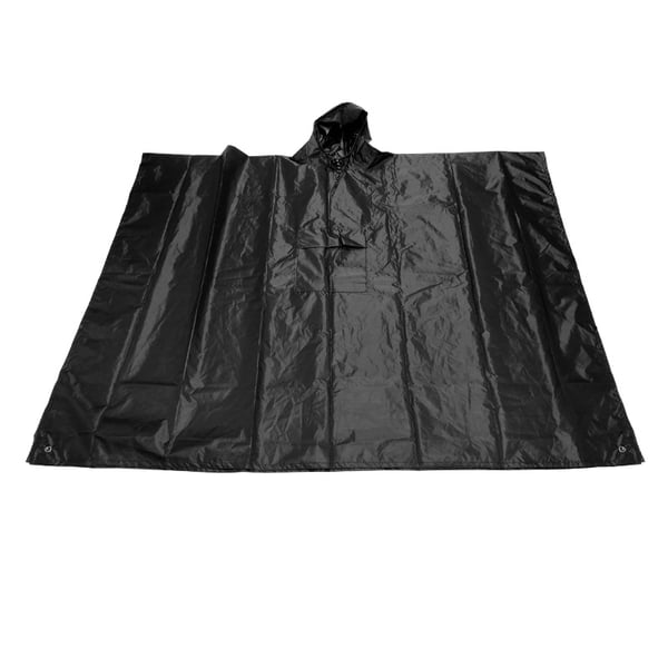 Multifunktionel regnponcho Black
