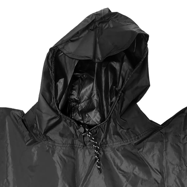 Multifunktionel regnponcho Black