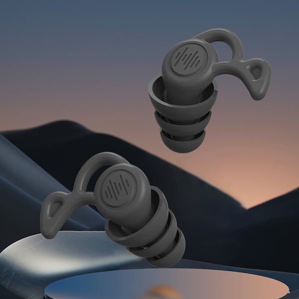 Støydempende silikonørepropper Grey