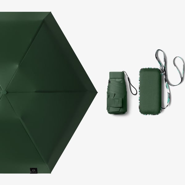 Sun&Rain sateenvarjo, 5-kertainen taskusateenvarjo Green