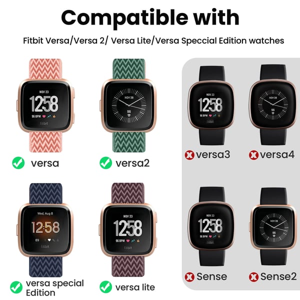 Fitbit Versa 2 Nylon klokkerem Black