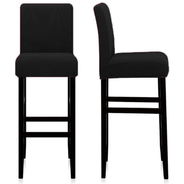 Rutete barstoldeksler, stretch bar krakkdeksler Black