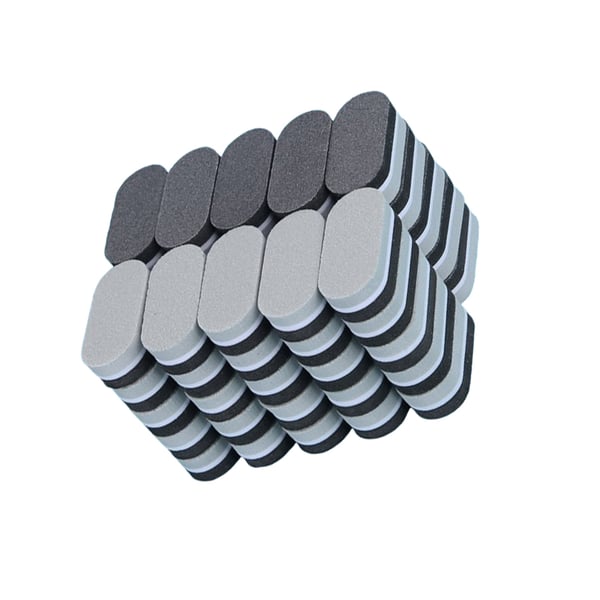 Mini sponge neglefil - svart og grå (50 stk)
