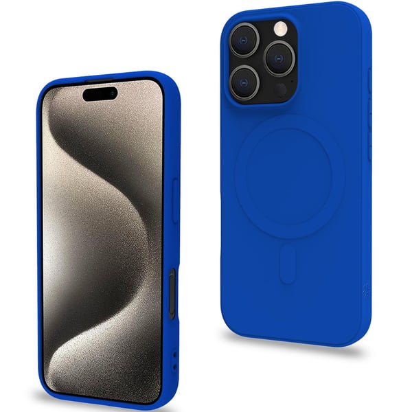 Cromomag Magnetic Soft gummideksel MagSafe iPhone 16 Pro Blue