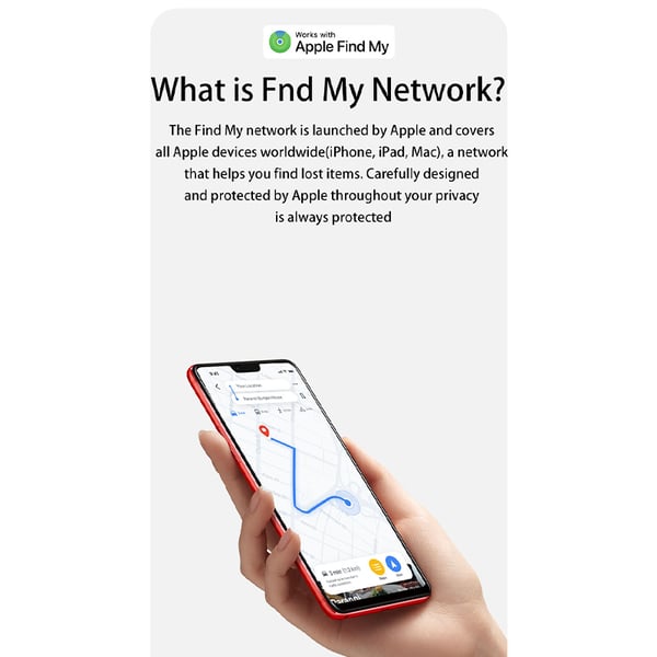 Tracker Small Mini Anti-Lost Device - MFI-certifierad Black