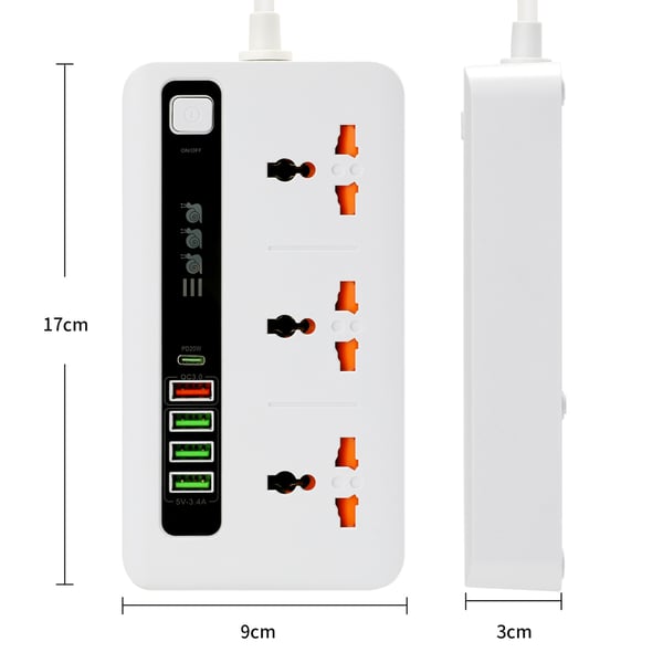 Universell strømfordeler med hurtiglading - BKL-04 White