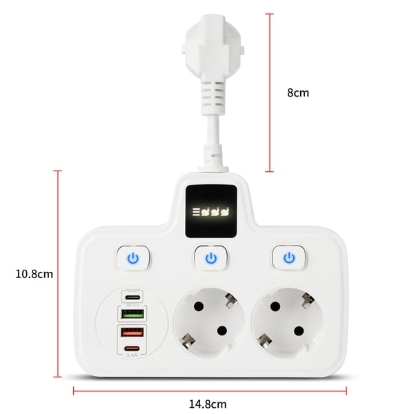 BKL-503 EU hurtigopladningsstikdåse White
