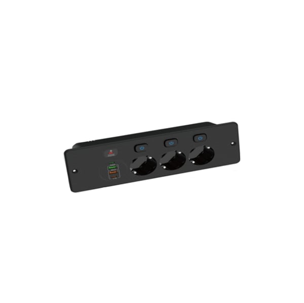 BKL-E68 Indbygget stikkontakt - Europæisk standard Black