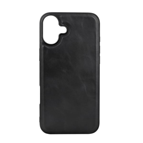Mobildeksel Leather MagSeries Black - iPhone 16 Plus