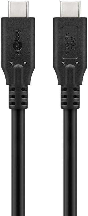 USB-C™-kabel, USB 3.2, 60 W, 10 Gbit/s, strømforsyning, 2 m