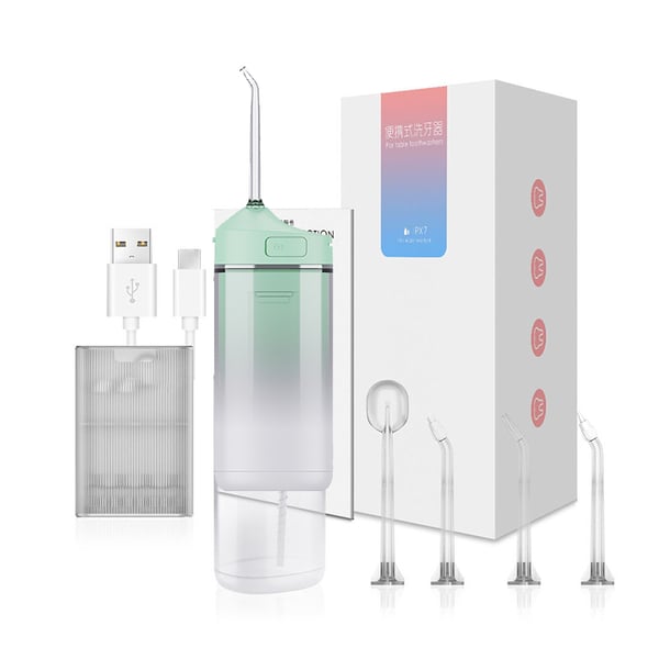 Bærbar oral irrigator - tre justerbare moduser Green