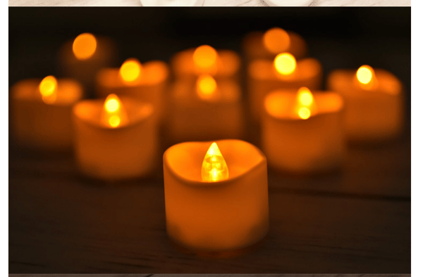 10-paknings LED-telys, batteridrevne flammeløse stearinlys