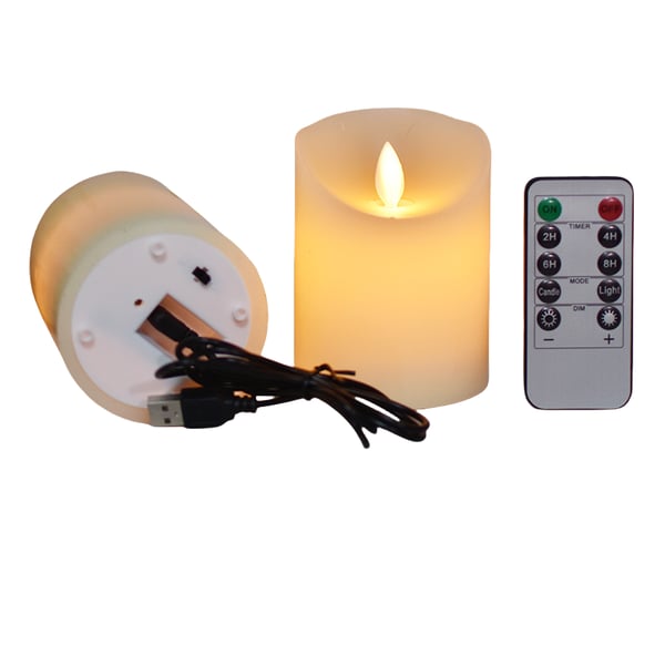 LED-lys, genopladelige batteridrevne lys med fjernbetjening S