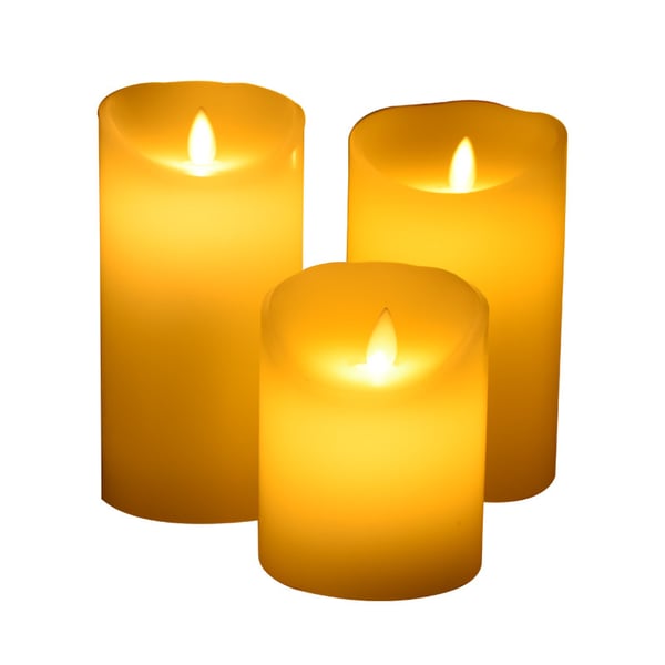 LED-stearinlys med flimrende flamme (blød bevægelse) M