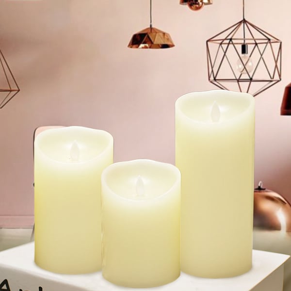 LED-stearinlys med flimrende flamme (jevn bevegelse) M