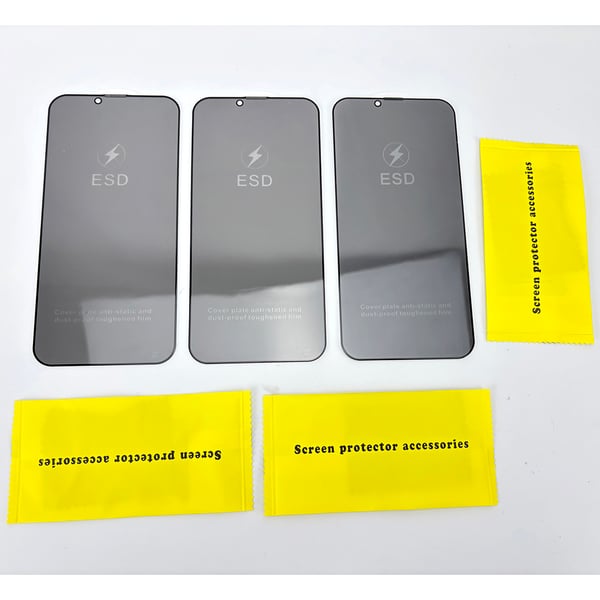 3-pakning personvern skjermbeskytter for iPhone - herdet glass iPhone 13 Pro Max