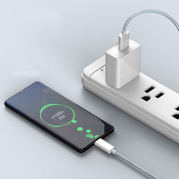 2-pack USB-A till USB-C-kabel Grey M