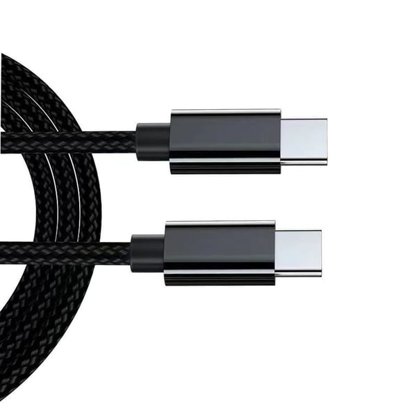 2 m USB-C-C-kaapeli, 2 kpl pakkaus Black