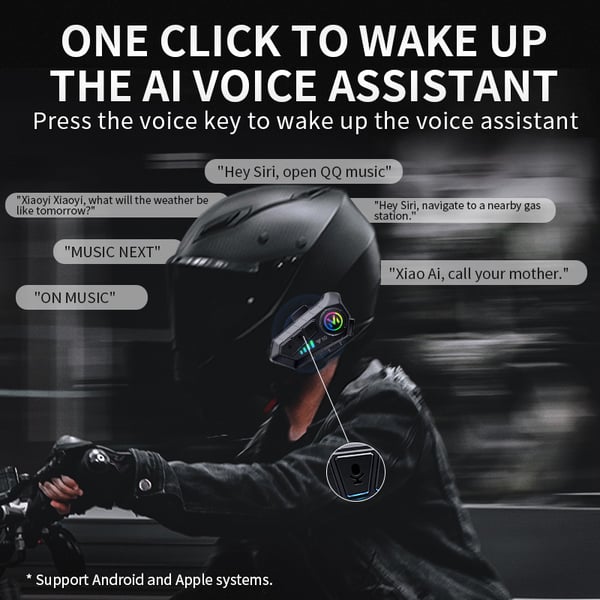 Bluetooth Helmet Headset pehmeällä mikrofonilla