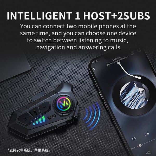 Bluetooth Helmet Headset pehmeällä mikrofonilla