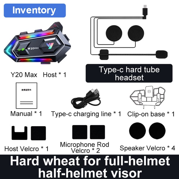 Bluetooth Helmet Headset pehmeällä mikrofonilla