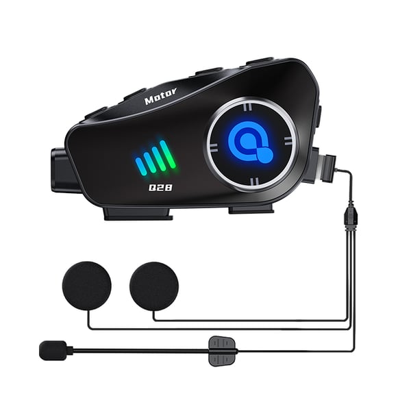 Kypärä Bluetooth-kuulokkeet 2-in-1 Soft+Hard Mic, musta