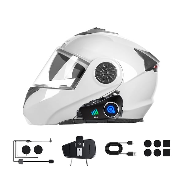 Kypärä Bluetooth-kuulokkeet 2-in-1 Soft+Hard Mic, musta