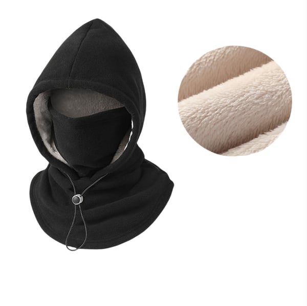 3-i-1-balaklava / skimaske i fleece Black 3-i-1-balaklava / skimaske i fleece Black