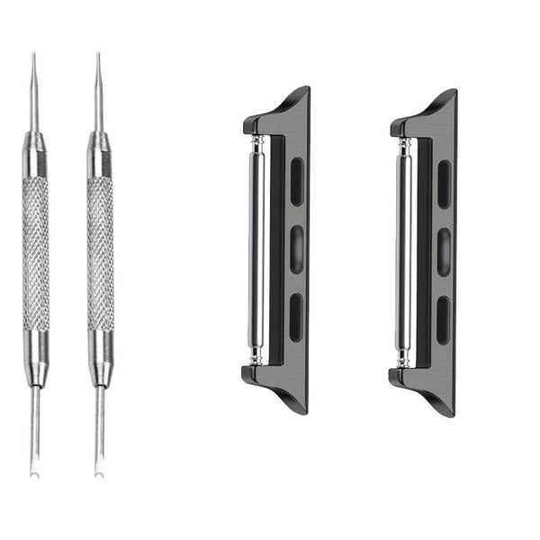 Musta kellon rannekkeen liitin Apple Watchille 40-22mm