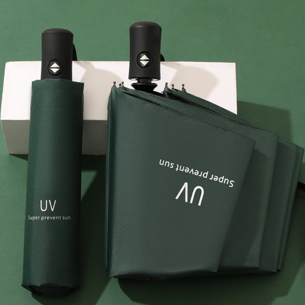Automatisk sammenleggbar paraply med UV-beskyttelse Green