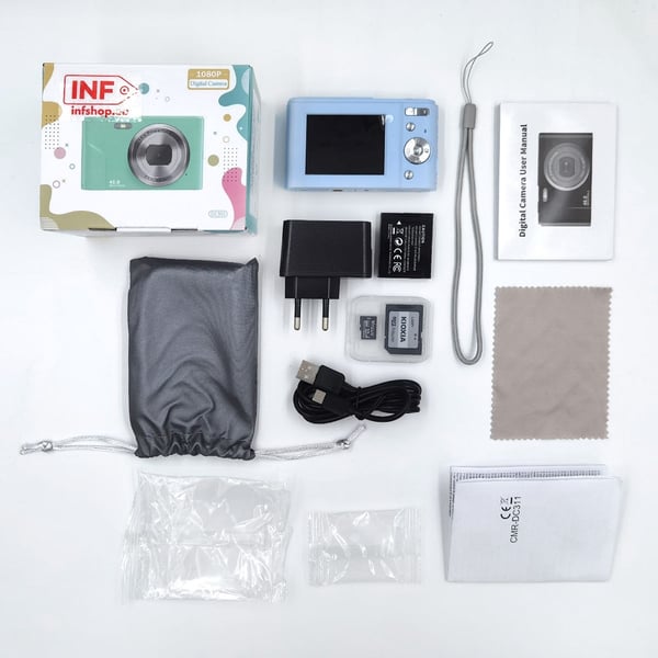 DC311 Kompakt digitalkamera med 32GB TF-kort LightBlue