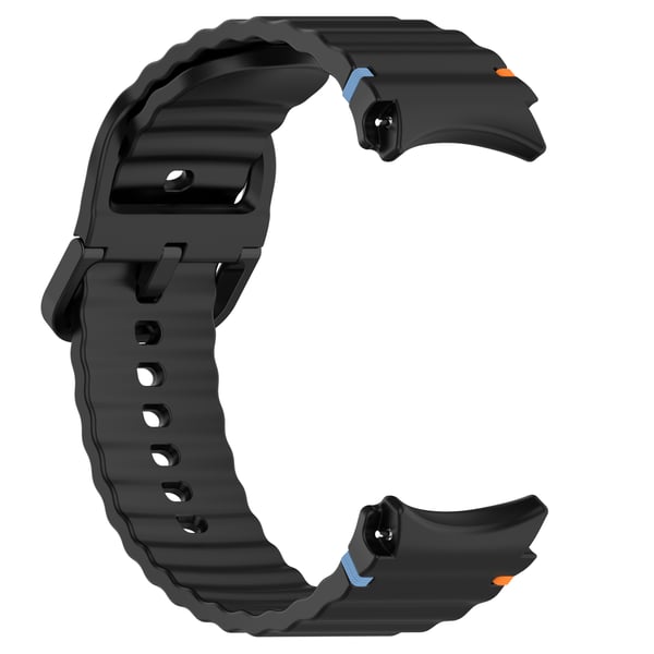 Tyylikäs silikoniranneke Samsung Galaxy Watch 7 -älykelloon Black