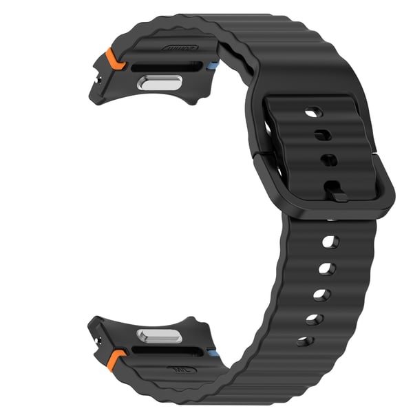 Tyylikäs silikoniranneke Samsung Galaxy Watch 7 -älykelloon Black