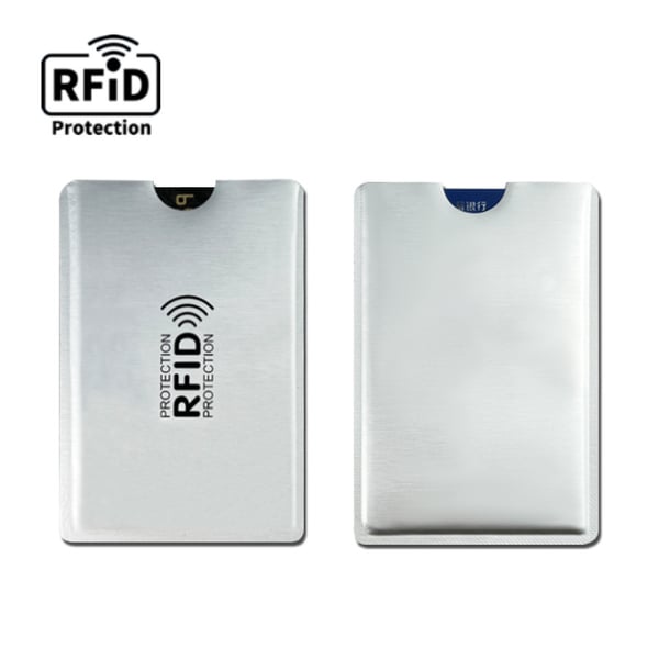 Kortetui med RFID-blokering, 10-pak Silver
