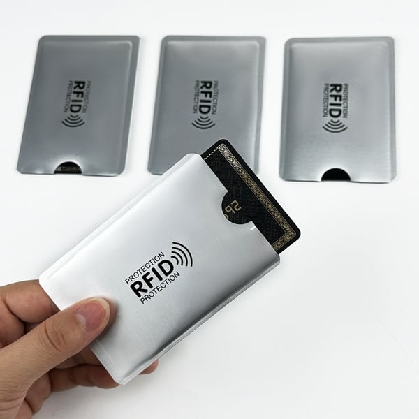 Kortetui med RFID-blokkering, 10-pakning Silver