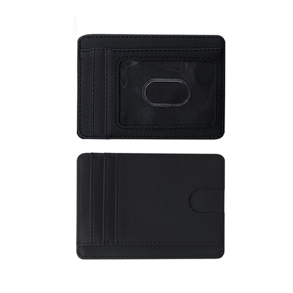 RFID-estokorttipidike, 8 korttipaikkaa PU-nahkainen korttikotelo Black