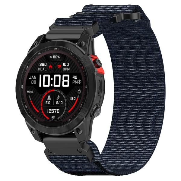 Garmin Nylon urrem til Garmin Fenix 8 Blue 26 mm