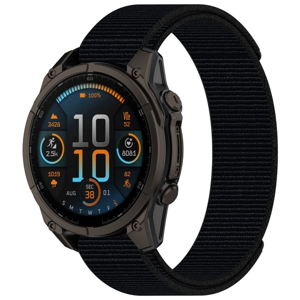 Nailonranneke Garminille, 22 mm Black