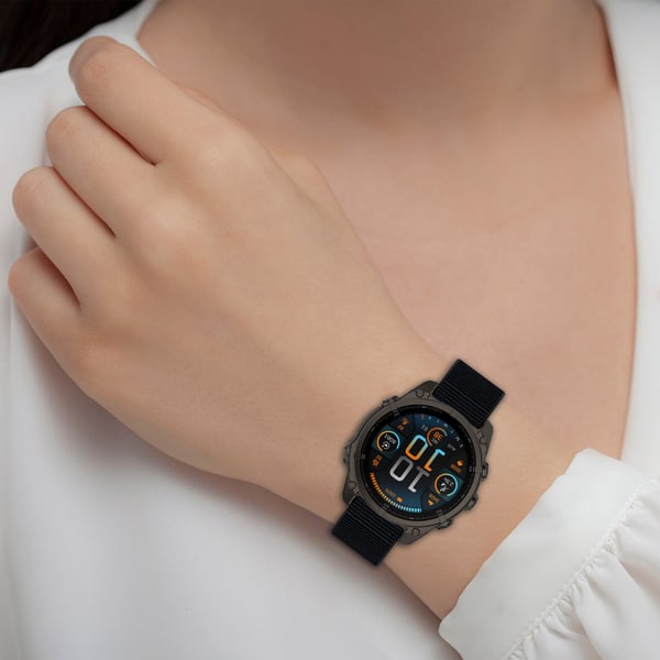 Nailonranneke Garminille, 22 mm Black