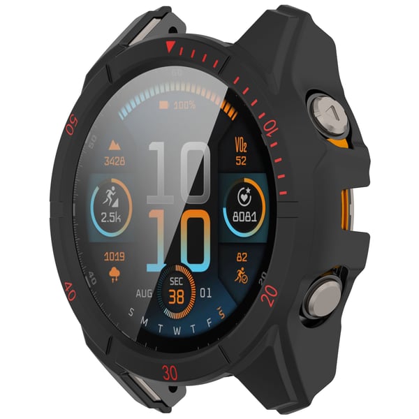 Garmin Fenix 8 -kellon suojakotelo Black+Red 51MM